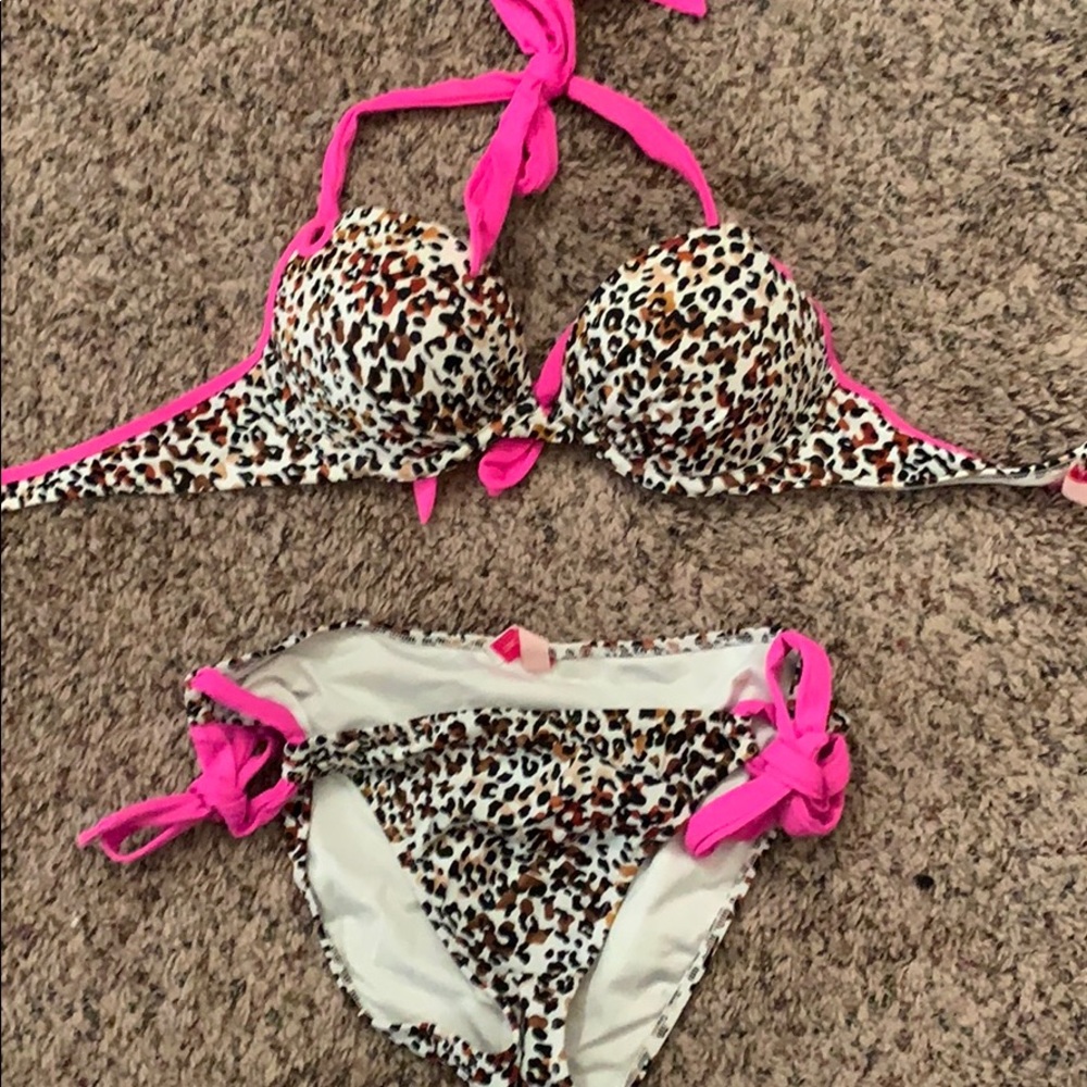 Victoria’s Secret pink leopard swimsuit